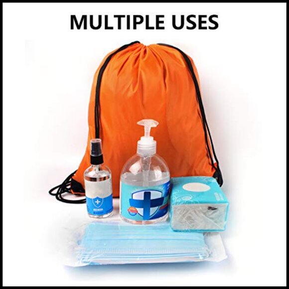 Lightweight Nylon Drawstring Backpack Pack for Gym Sports Travel Foldable main image 6